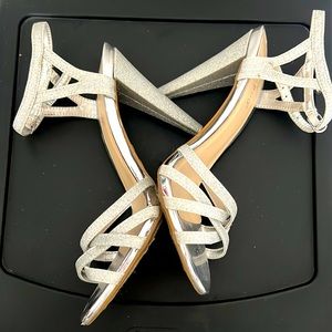 Bamboo silver sandals. Like new size 7.5